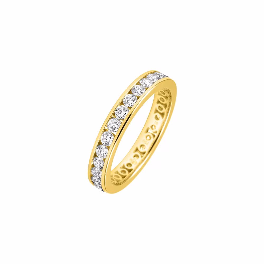 Alliance Diamant Tour Complet Or Jaune Bora-Bora